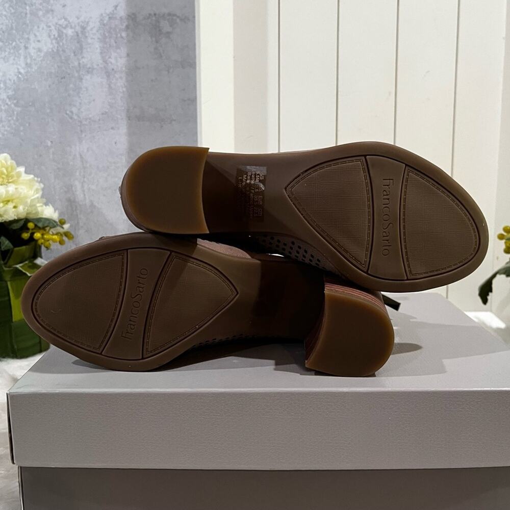 NEW Franco Sarto Leather Suede Perforated Honolulu Ghillie Lace-Up Sandals 5.5 - Picture 11 of 16